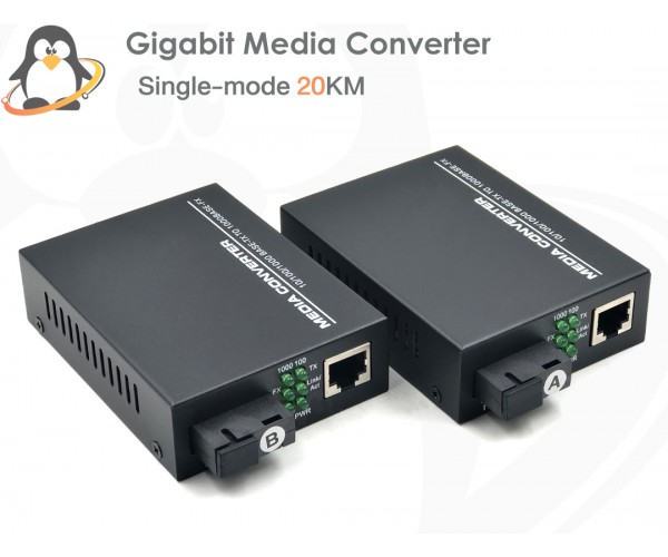 Gigabit Media Converter ยี่ห้อ PENGUIN รองรับสายสัญญาณไฟเบอร์ออฟติก